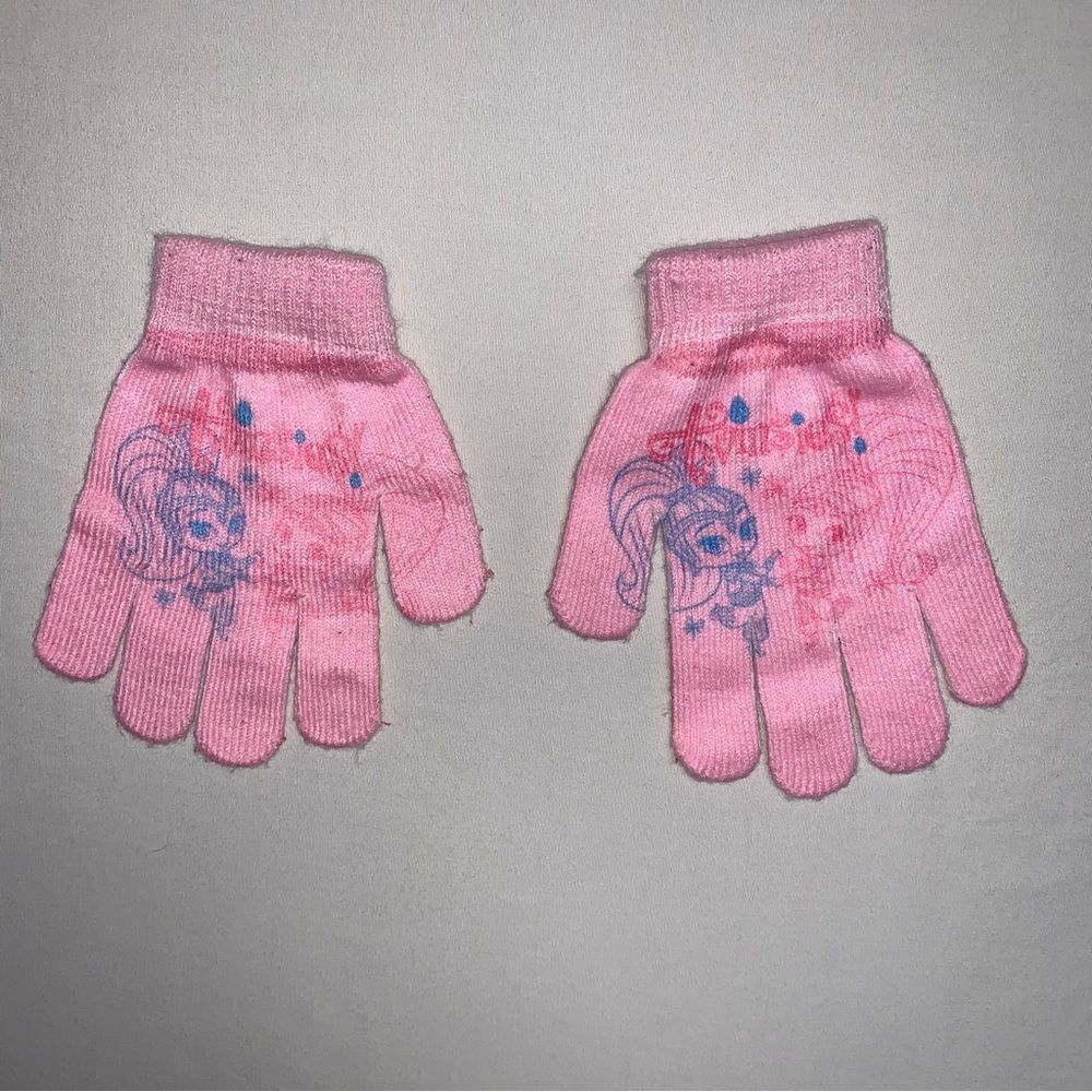 Pink Shimmer Shine Gloves Girl’s One Size Winter  Nickelodeon Mittens Warm Snow